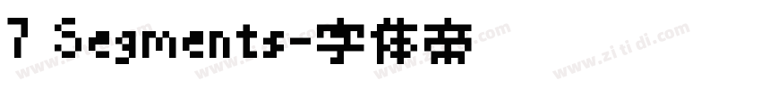 7 Segments字体转换